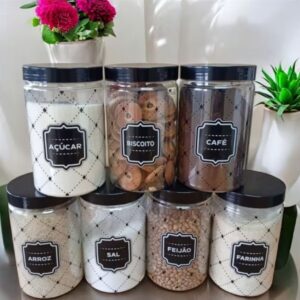 Kit 7 Potes de Mantimentos