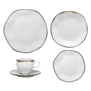 Jogo de Jantar 20 Peças Porcelana Chá Ryo Maresia Oxford