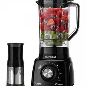 Liquidificador Mondial Turbo Power Preto com Filtro 3 Velocidades 550W
